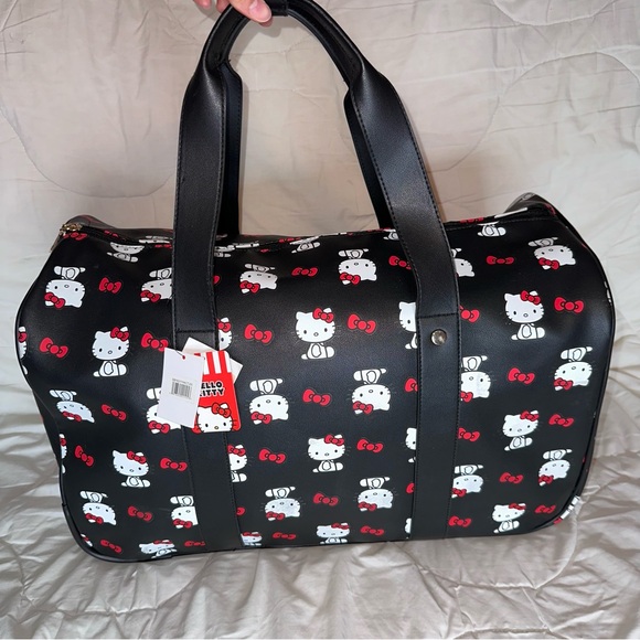 Bioworld x Sanrio Hello Kitty Faux Leather Carry-on Luggage Bag - Picture 7 of 12